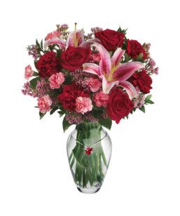 Kırmızı Gül ve Lilyum Aranjmanı